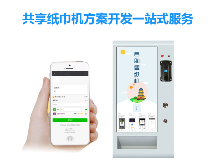 共享纸巾机项目开发（赢利模式）